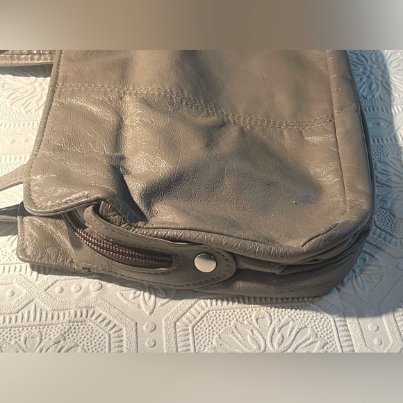 Vintage Durabuilt Vancouver Canada Grey Leather Hand Bag - Picture 4 of 16